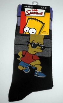 Bart & Lisa Simpsons die Socken für Teenager & Damen in 4 Motiven Gr. 35 bis 40