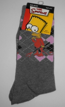 Bart & Lisa Simpsons die Socken für Teenager & Damen in 4 Motiven Gr. 35 bis 40