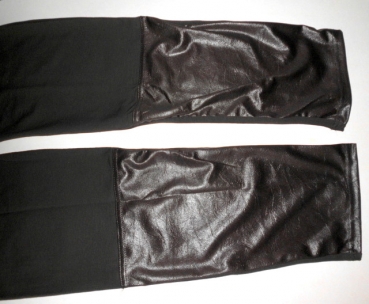Damenlegging im Leder-Look in schwarz & braun Gr. M bis XL