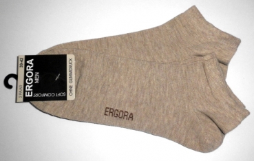 einfarbige Herrensneakersocken "Ergora" im 2er Pack aus weicher Baumwolle Gr. 39/42 bis 47/50 handgekettelt