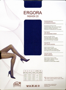 20 den Punktestrumpfhose von Ergora Gr. 38/40 bis 48/50 2 Farben