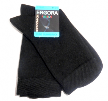 einfarbige Kindersocken "Ergora" im 2er Pack Gr. 23/26 bis 39/42 mit handgekettelter Spitze Abverkauf
