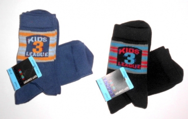 Jungensocken "Streifen, Kids & Street" von Ergora Gr. 23/26, 27/30 & 39/42 im 2er Pack ohne Naht