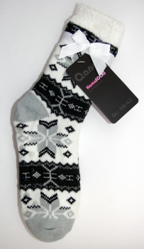 Homesocks mit ABS Noppen & Innenfell Gr. 38/41 in 4 Farben für schlanke Füße