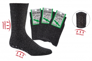 dicke Thermo ABS Socken 30% Wolle "wollig warm & weich" Gr. 35/38 bis 43/46 mit Komfortbund