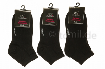 Kurzschaftsocken UNI ca. 7cm hoch RS Harmony Gr. 35/38 bis 43/46 im 3er Pack nahtlos