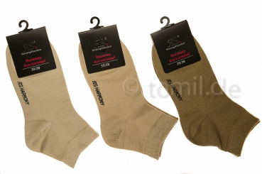 Kurzschaftsocken UNI ca. 7cm hoch RS Harmony Gr. 35/38 bis 43/46 im 3er Pack nahtlos