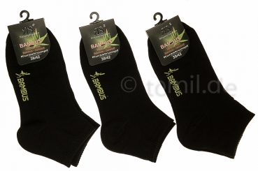 Kurzschaftsocken Bambus ca. 8cm hoch uni RS im 3er Pack Gr. 35/38 bis 43/46 nahtlos