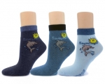 nahtlose Kindersocken DELFIN im 3er Pack cotton club Gr. 23/26 & 39/42