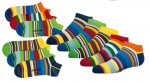 "gute Laune" Sneakersocken in bunten Ringelfarben ohne Naht Gr. 23/26 bis 35/38 im 3er Pack