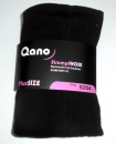 einfarbige & feine Baumwollstrickstrumpfhose mit Zwickel "Plus SIZE Qano" 46/48, 50/52 & 54/56 in schwarz