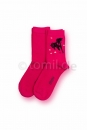 Pferdesocken für Mädchen in pink gemustert & uni von Ergora Gr. 23/26, 35/38 & 39/42 im 2er Pack gekettelt