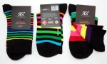 farbige Regenbogensocken mit Softrand im 3er Pack RS Harmony Gr. 35/38 & 39/42 mit nahtloser Spitze