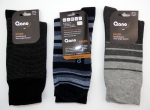 geringelte Anzugsocken ohne Gummi "Qano Relax" Gr. 39/42 & 43/46 im 3er Pack & nahtfreier Spitze