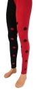 "Punktelegging mit unterschiedlichen Beinfarben" für Damen in rot & schwarz aus Baumwolle Gr. 36/38 bis 54/56