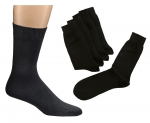 100% schwarze Baumwollsocken für Herren glatt & robust "Socks4fun" 5er Pack Gr. 39/42 & 43/46